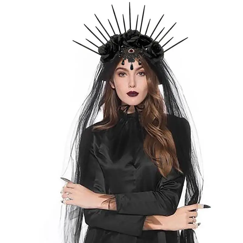 Украшения для Хэллоуина повязка на голову в готическом стиле Женский обруч волос