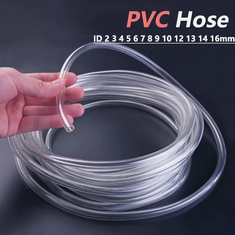 Tubi in Plastica PVC trasparente Tubo della pompa dell➬qua di alta 17. Diametro interno 2 3 4 5 6 7 8 9 10 12 13 14 16 мм