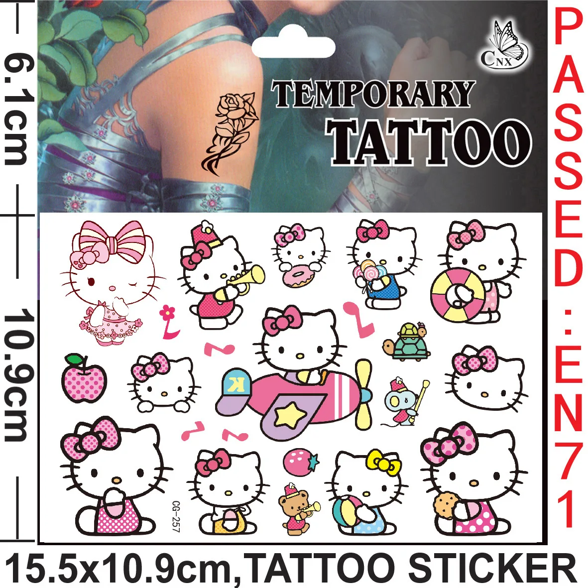 Новый милый стикер Hello Kitty с котом наклейка на ноутбук скейтборд стакан водой