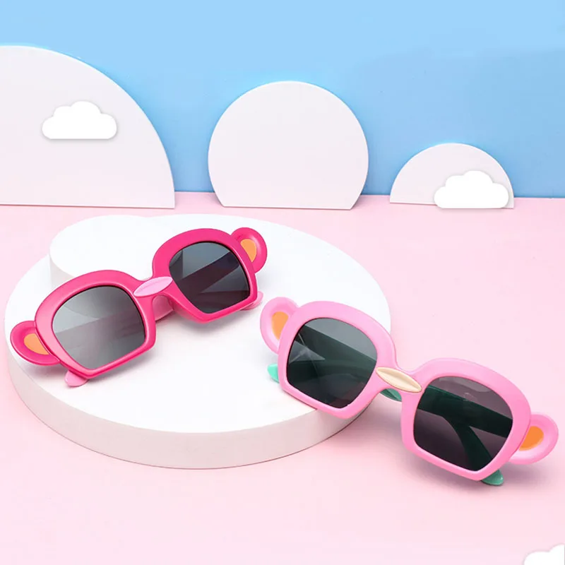 

Fashion 5-10 Years Old Silicone Children's Glasses Cartoon Personality Monkey Shape Polarized Sunglasses Festival Eyewear Shades