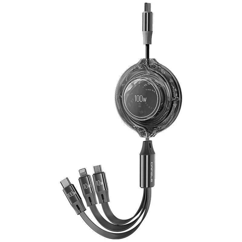 

CAFELE 100w 3in1 PD Cable Usb Type C Wire Usb C to Usb C Fast Charging Cable For iPhone 14 13 11 Pro Max Oneplus 9 Redmi Note 12