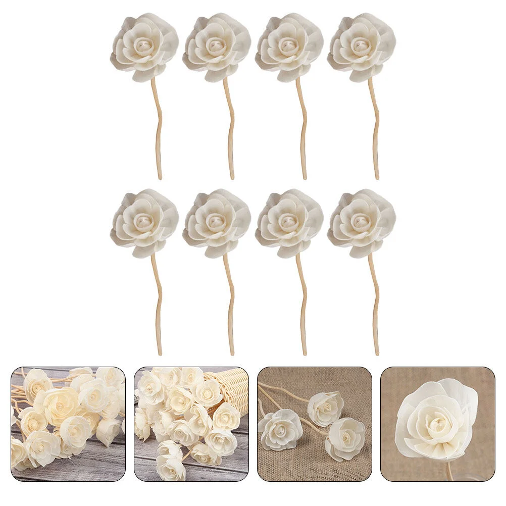 

8 Pcs Rattan Sola Flower Home Decor Beautiful Diffuser Flowers Perfume Aroma Stick Air Freshener Sticks Wooden Rattans Office