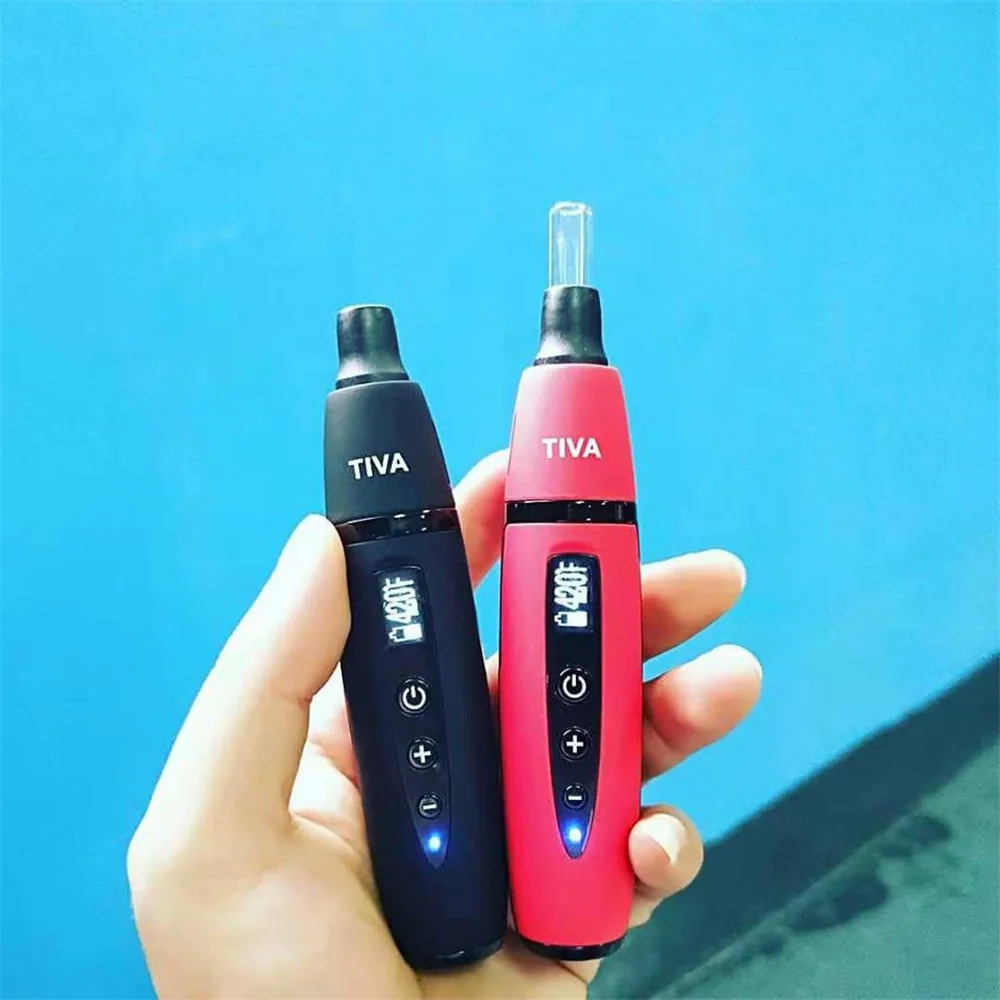 

TIVA Dry Herb Vapor Pen Temperature Control Ceramic Chamber Convection Heating Smoking Herbal Starter Kit Portable Smoke Device