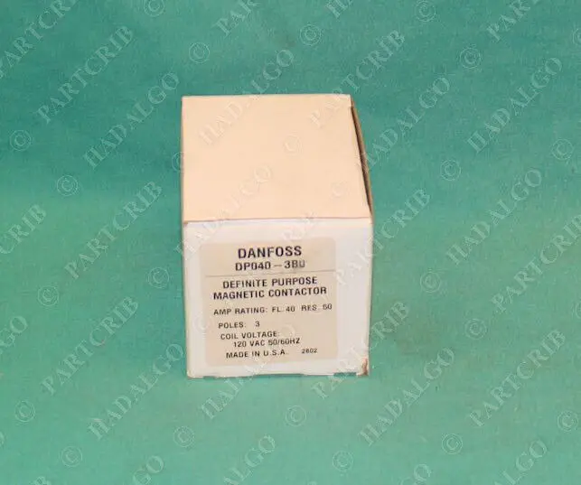 

Danfoss, DP040-3B0, Magnetic Contactor 3P 120VAC Model 93 50a 50 amp NEW