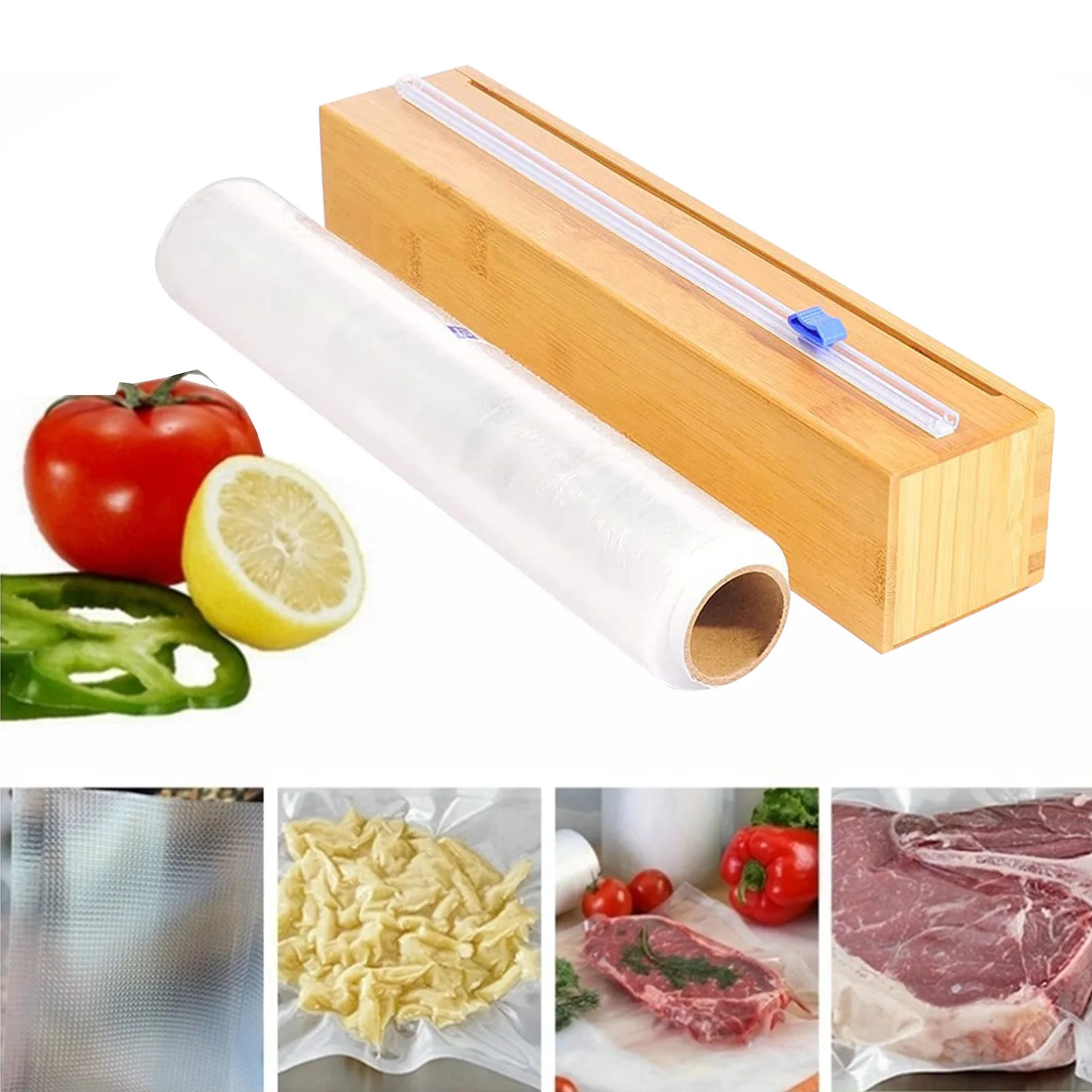 

Two-way Sliding Cutter Multi-size Applicable Plastic Wrap Cutter Household Creative Kitchen Utensils Tin Foil Roll Organizer