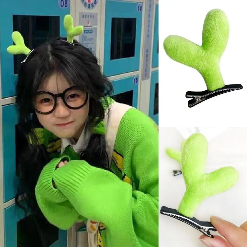 Новые аксессуары для волос заколки с ростками фасоли зеленый цвет милые стильные