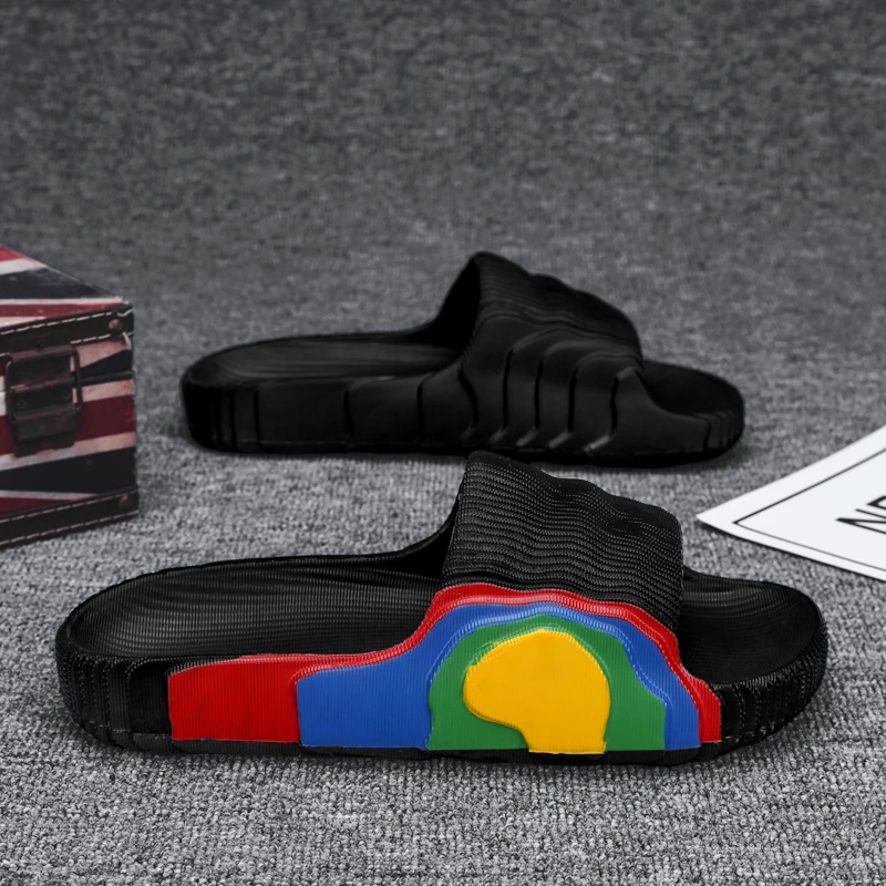 

Slippers Men's Summer Outer Wear Non-slip Deodorant Men's Sports Slip-on Thick Bottom Wear-resistant Sandals And Slippers Women
