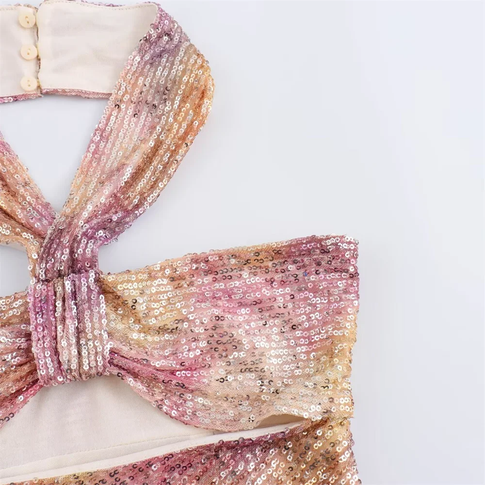 Дизайнерское Платье До Щиколотки С Открытым Вырезом В Европейском И