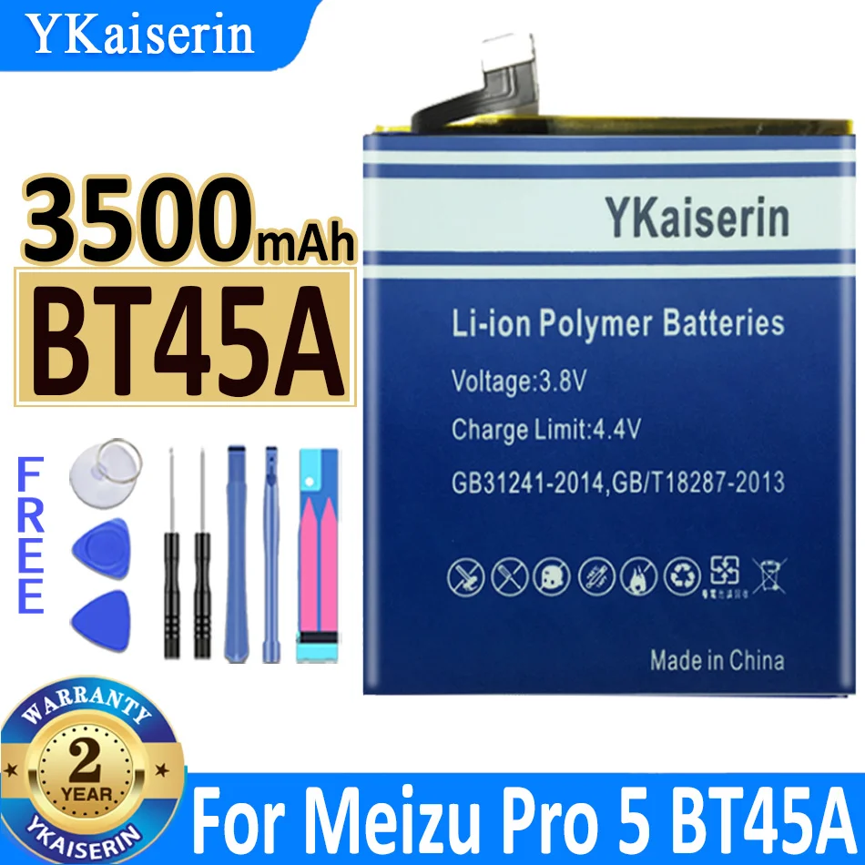 

YKaiserin Battery BT45A BT56 High Capacity Battery for Meizu Pro 5 Pro5 /MX5 Pro / Pro 5 Pro5 M5776 Bateria + Track NO