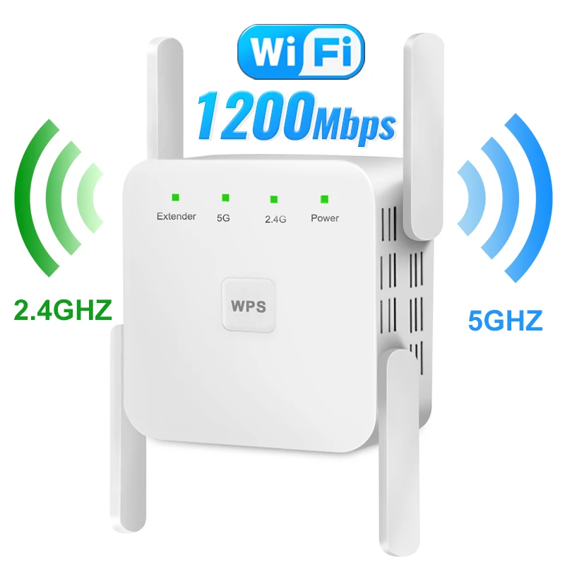 5Ghz Wireless WiFi Repeater 1200Mbps Router Wifi Booster 2.4G Wifi Long Range Extender 5G Wi-Fi Signal Amplifier Repeater Wifi