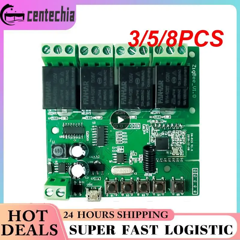 

3/5/8PCS Green Smart Light Switch Module Mqtt Protocol Intelligent Light Receive Relays High Quality Remote Receiver Rf433 Dc