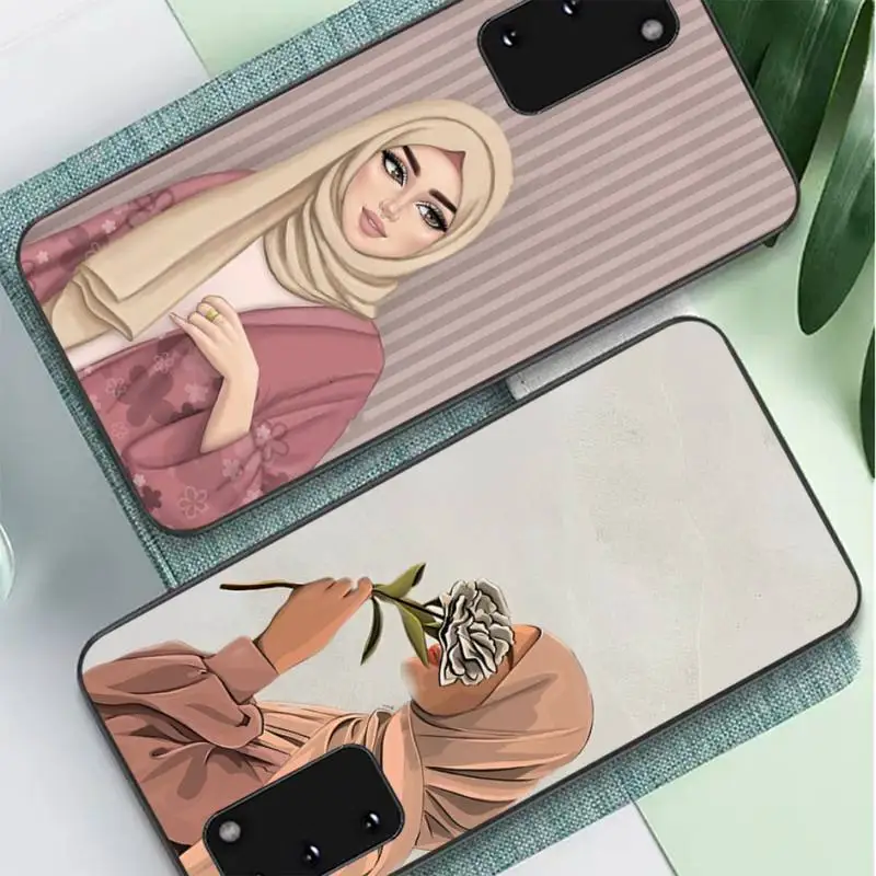 

Muslim Arabic Hijab Girl Phone Case for Samsung S10 21 20 9 8 plus lite S20 UlTRA 7edge