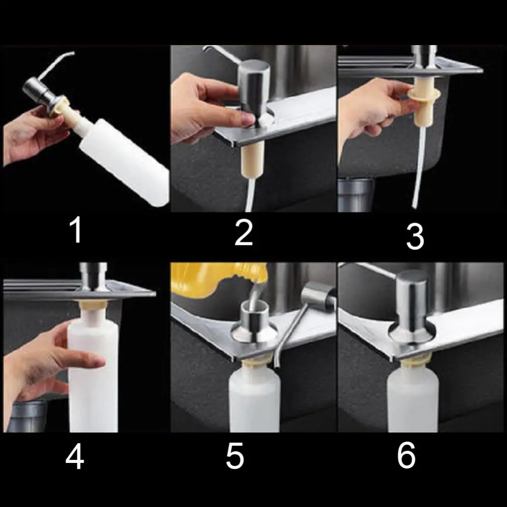 

Electroplated Plastic Soap Dispenser Sink Liquid Detergent Lotion Pump Bottle