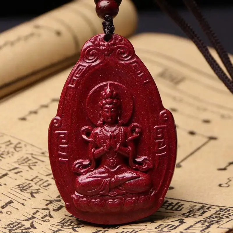 Оригинальный Кулон Из Киновари И Авантюрина Для Мужчин Знаки Зодиака