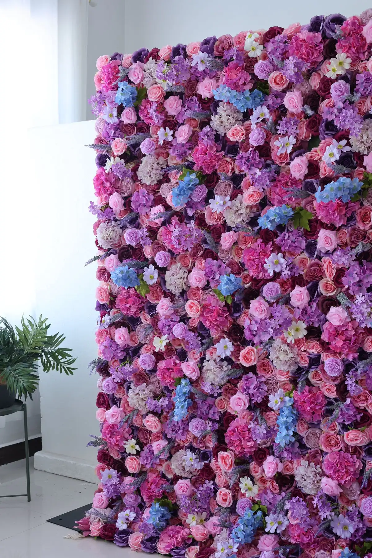 Фиолетовая розовая и голубая серия гортензий роскошная 3D катящаяся цветочная