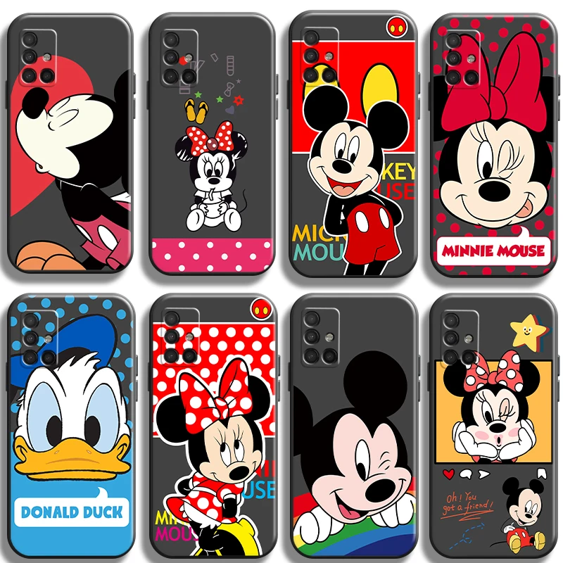 

Чехлы для телефонов Disney с изображением Микки и Минни для Samsung A11, A21S, A31, 4G, зеркальный Оригинальный чехол для Samsung A32, защитный мягкий чехол