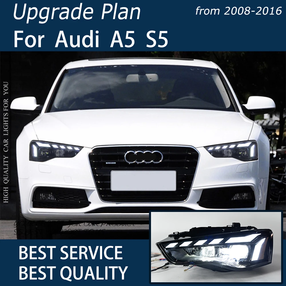 Автомобильные фары для A5 2008-2016 S5 светодиодные автомобильные в сборе обновление RS5