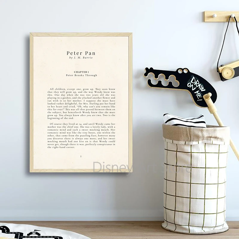 Питер Пэн NeverLand карта плакат холст живопись винтажные туристические плакаты