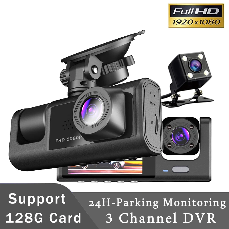 	Dashcam Camcorder 3 Channel Ca	