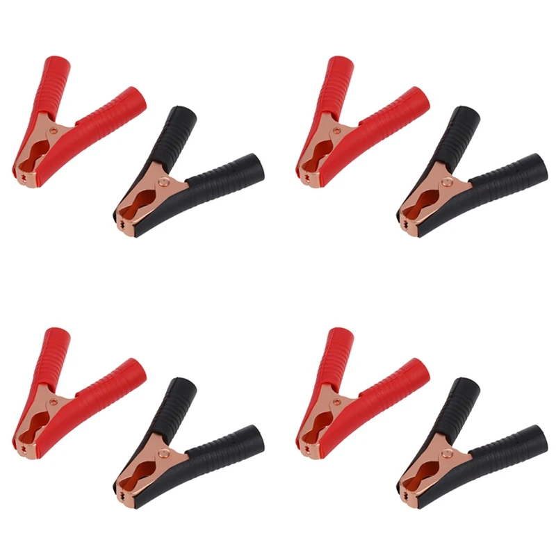 

4X Car Alligator Clips Battery Clamps Crocodile Clip 100A Red+Black