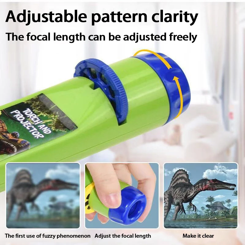 Детский проектор динозавров миниатюрная светящаяся проекционная лампа для