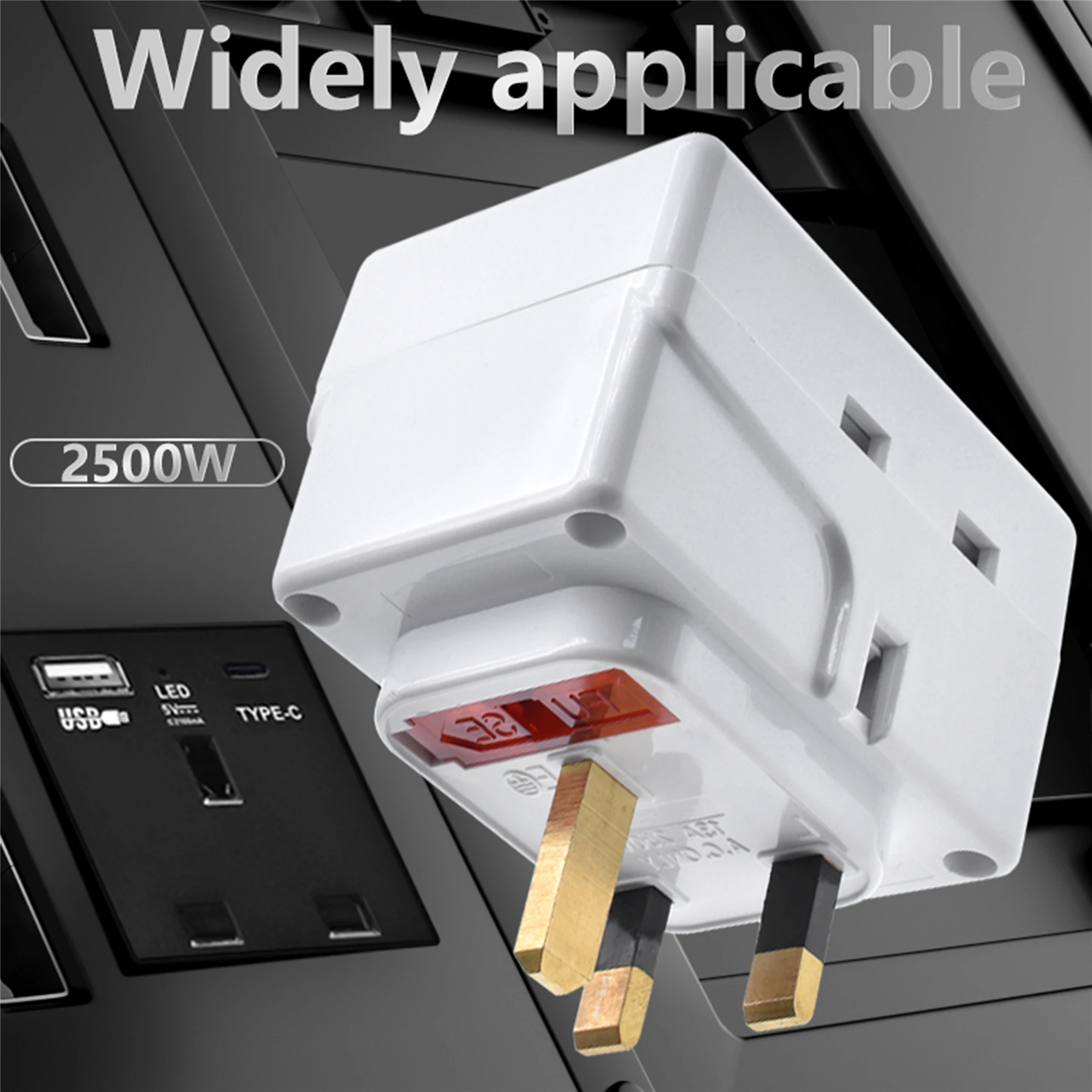 Британская вилка 250V13A портативный многофункциональный адаптер переменного тока