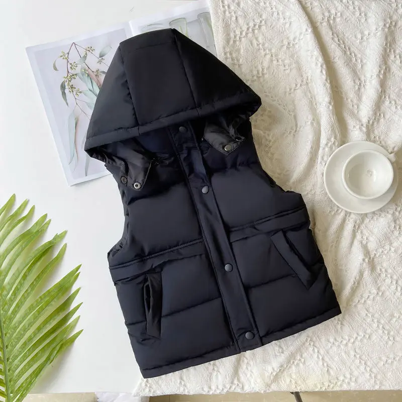 Осенне-зимняя куртка без рукавов для детей одежда утепленный пуховой жилет с