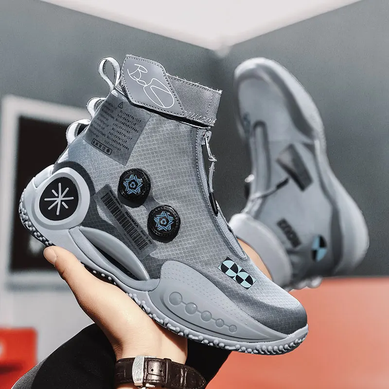 QNX-8826 Pro. Mens Basketball Sneakers Wearable Gym Training Sports Shoes with BOA Breathable Cushion Basketball Shoes 36-45