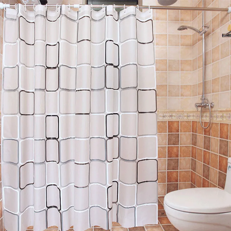 

Waterproof Shower Curtain Mildew Proof Durable Bathroom Screens With Hook Modern Printed Bathtub Curtains Bathroom Accessories