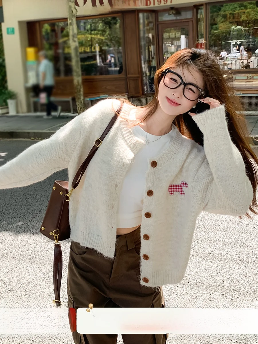 Мягкий клейкий свитер Su Sansan кардиган для женщин новинка 2024 верхняя одежда