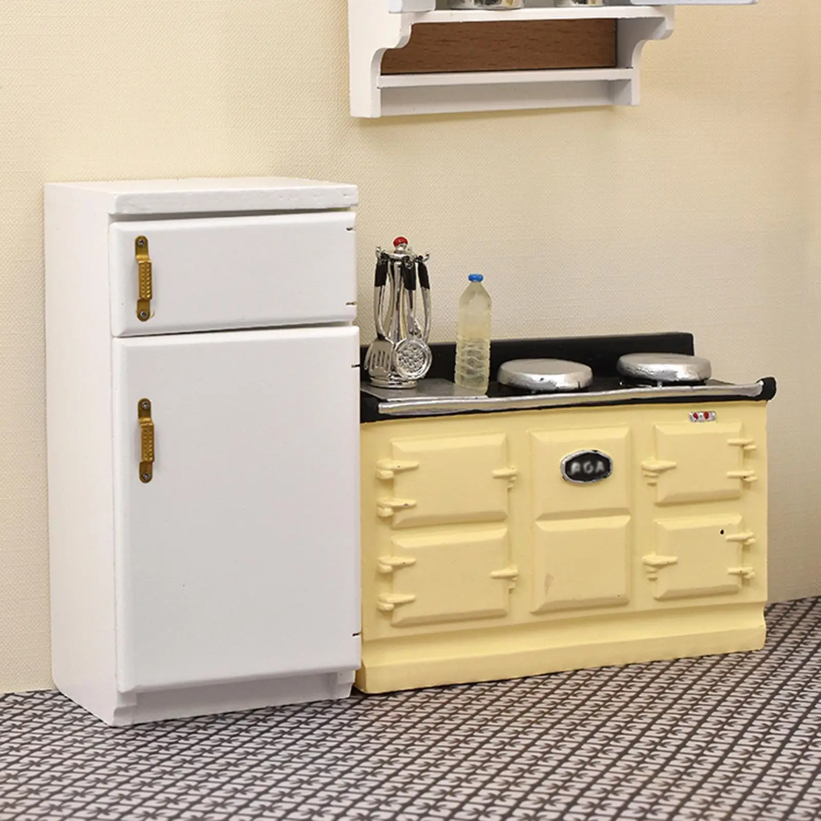 

Resin Miniature Furniture Gas Stove, Dollhouse Furniture Model for 1/12 Dolls