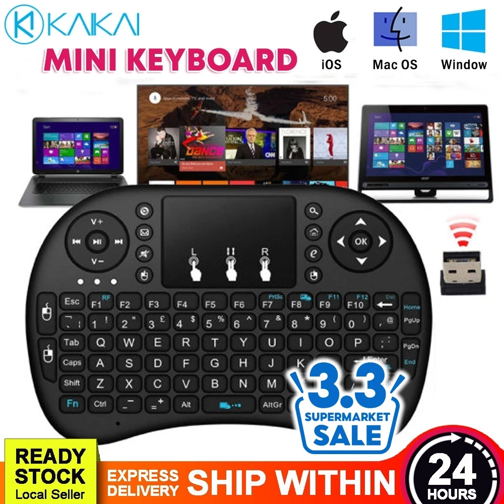 

PROMO LED Backlit Battery Wireless Bluetooth Dongle Mini Keyboard Handheld Remote Touchpad TV Box PC Gamin