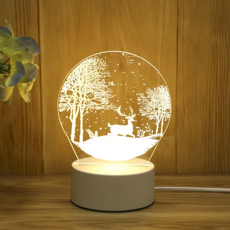 Romantic Love 3D Acrylic LED Lamp: Perfect Home Decor for Children's Nightlight, Birthday Parties, and Valentine's Day 5