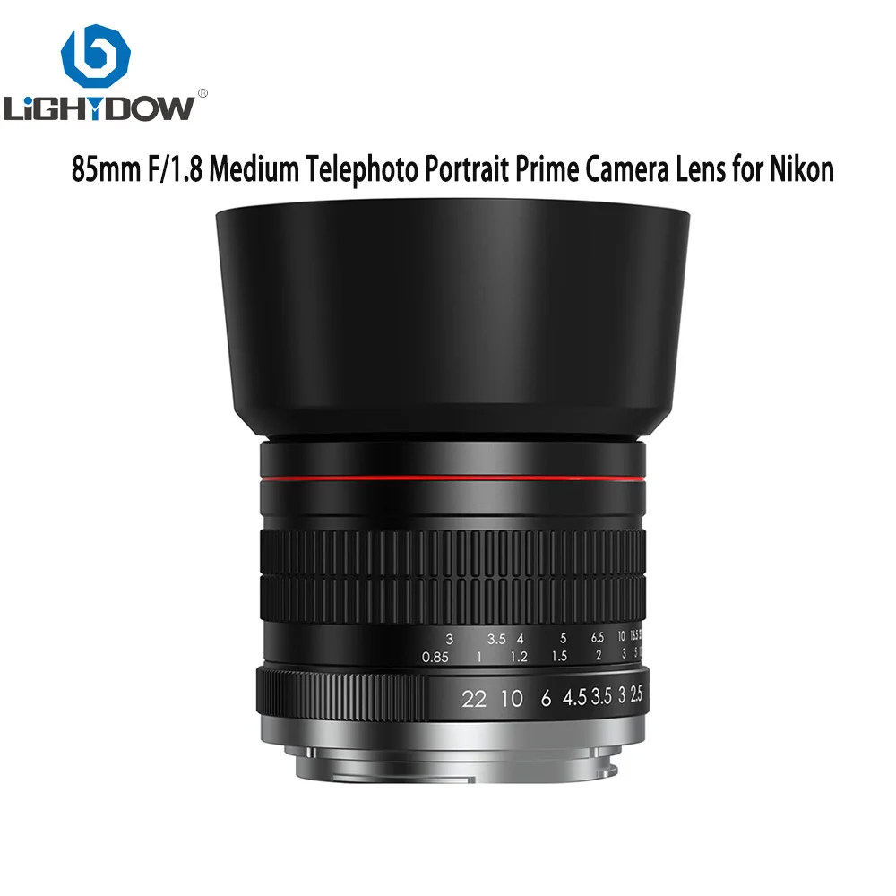 

Объектив для камеры Lightdow 85 мм F1.8 Средний телефото портрет для Nikon D600 D7000 D550 D3300 D3200 D50 D80 D90 D4S D800 и т. д.