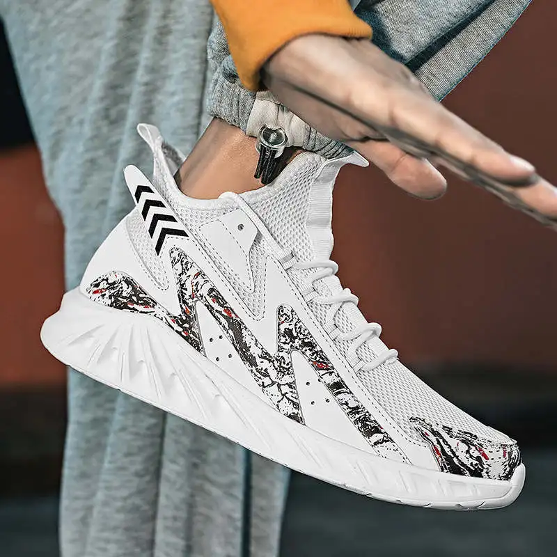 

Мужские кроссовки без шнуровки, безопасная вязаная обувь для мальчиков, Мокасины, без кожи, повседневные теннисные туфли