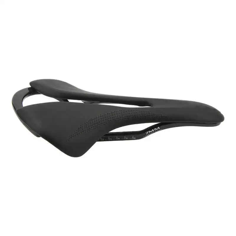 153mm Mountain Road Bike Carbon Fiber Breathable Super Soft Hollow Bike Saddle Microfiber Leather Cushion