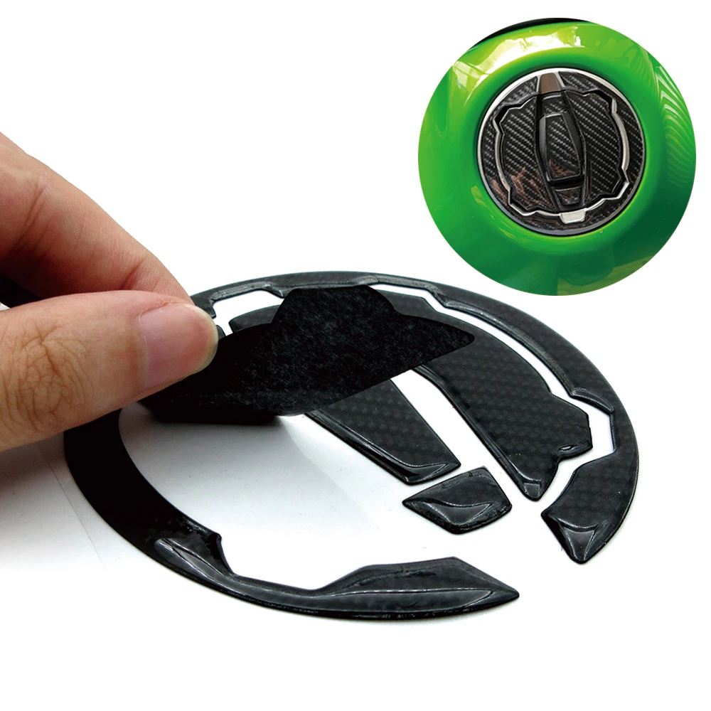 3D наклейка из углеродного волокна для мотоцикла Kawasaki Z400 Z650 Z900 Versys X300 Ninja650 крышка