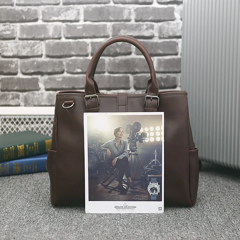 Hand Bags Computer Bag with ShoulderVintage Men's Portable Briefcase Casual Messenger Bag Men's Bag Shoulder Bag 2021 New