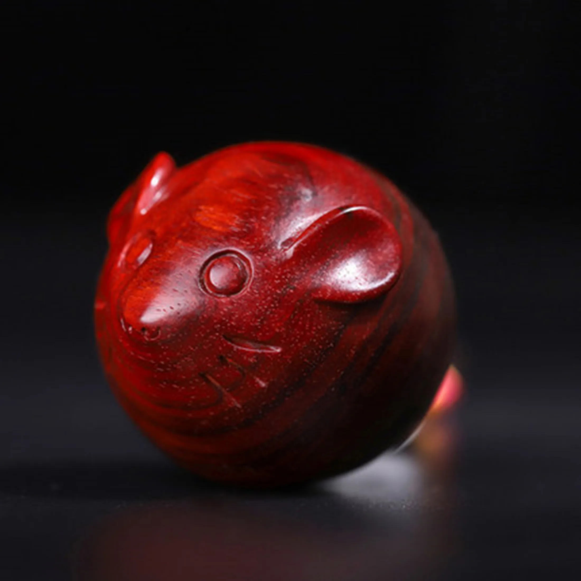 Exquisite Antique Small Leaf Red Sandalwood Men's Gourd Ruyi Bamboo Fujia World Portable Pendant