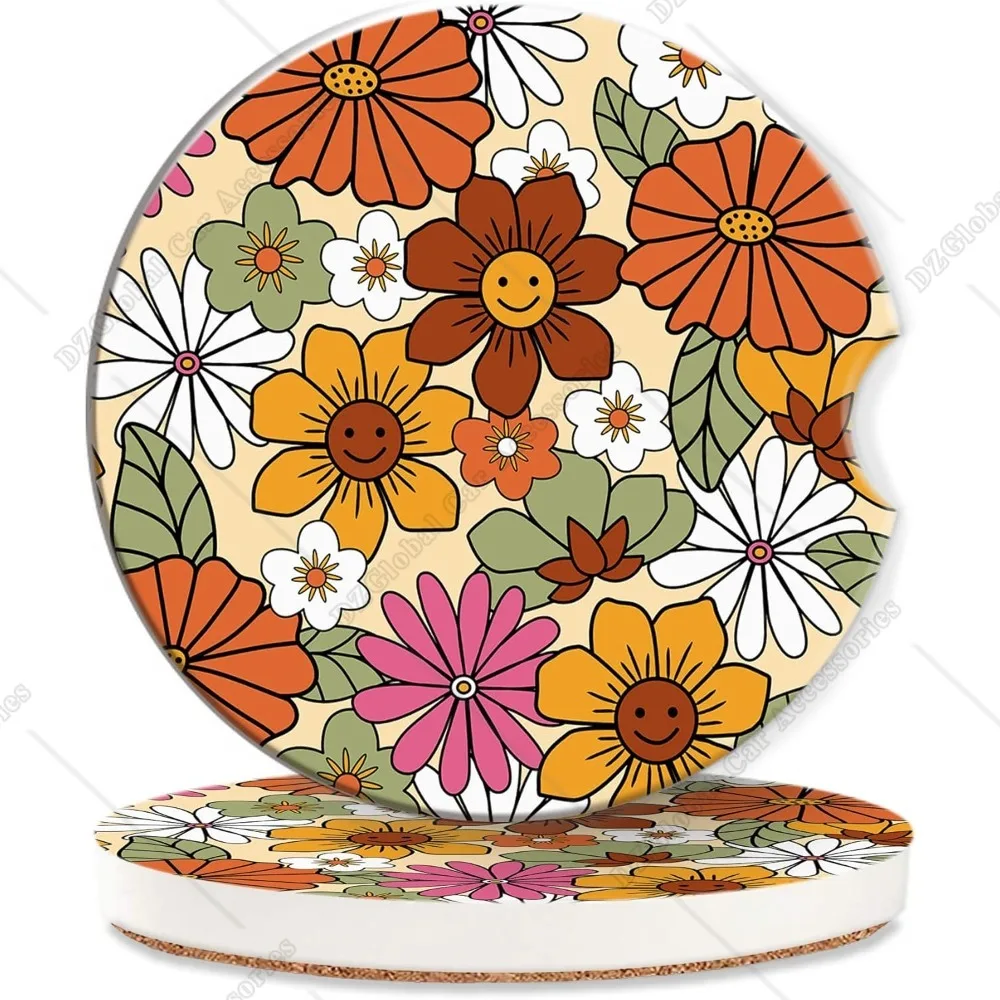 Подставки в стиле ретро керамические автомобильные подставки виде цветка