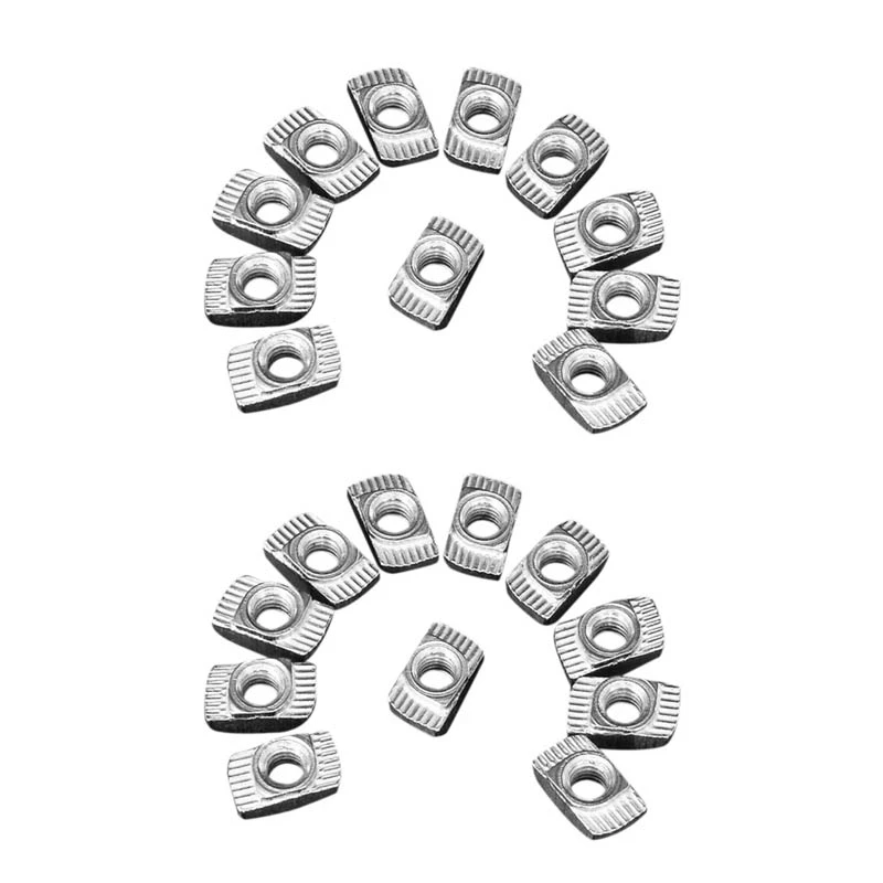 

200 Pcs M5 Hammer Nut Carbon Steel Aluminum Connector T Fastener Sliding Nut