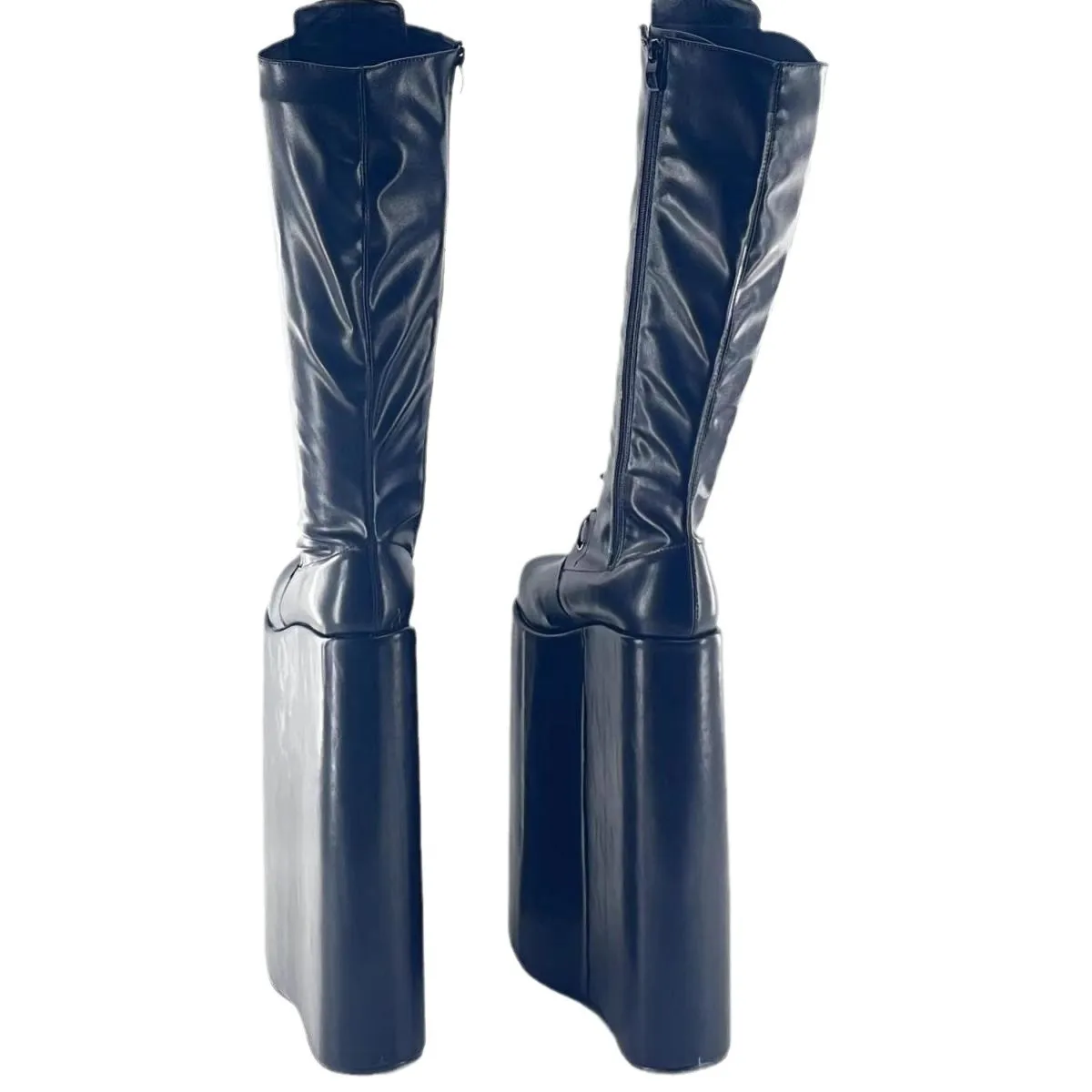 Ботинки женские на очень высоком каблуке и платформе размер 33 - 43 цвет черный