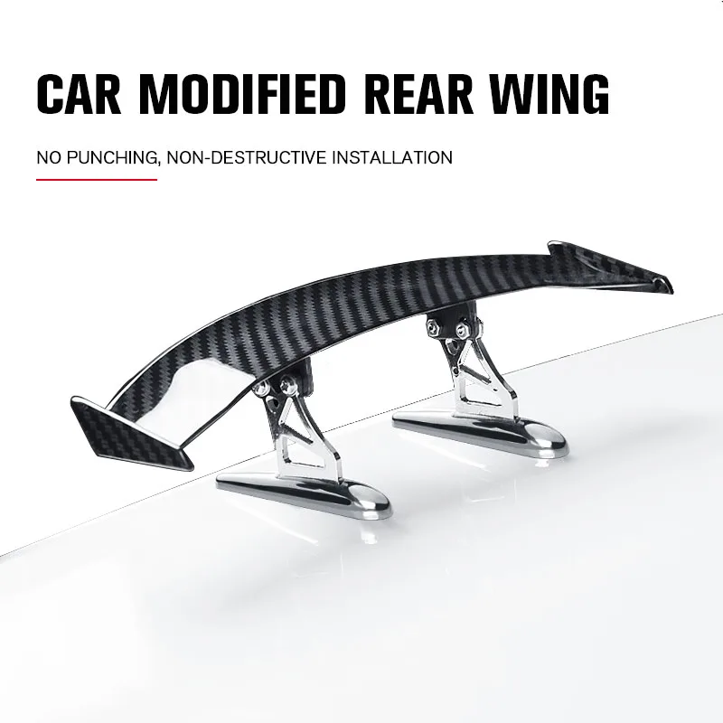

Carbon Fiber Pattern Car Retrofit Rear Wing Universal Car Rear Wing Spoiler Fashion Car Exterior Parts Car Decor Accessories