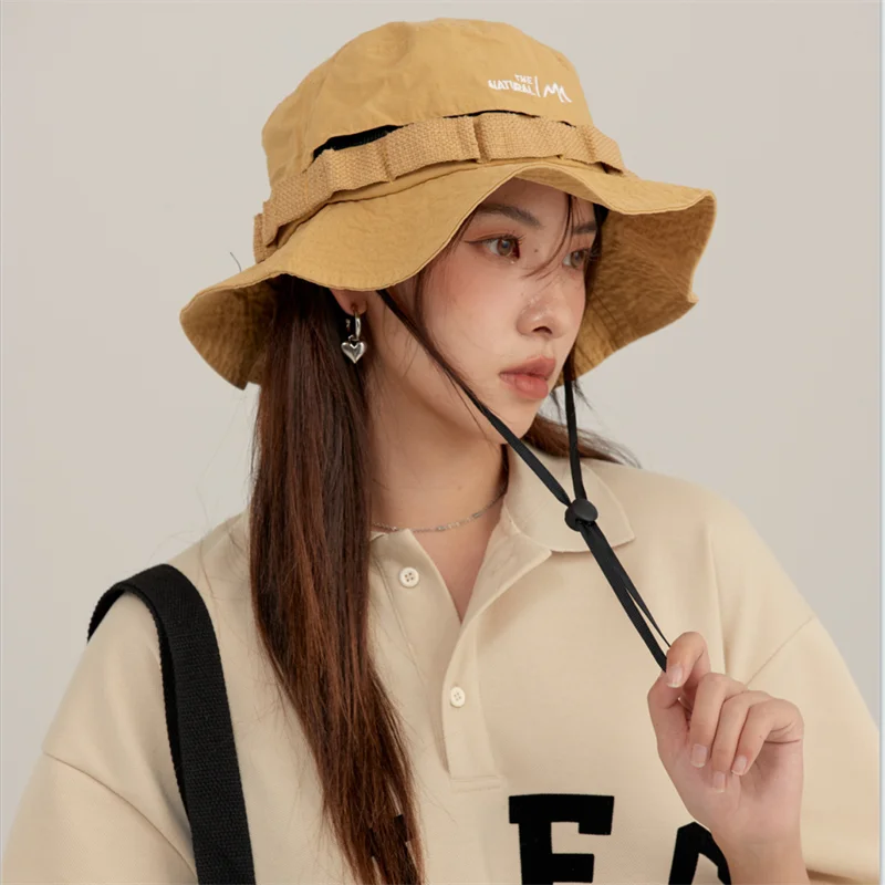 Панама Женская Ковбойская складная модная в стиле хип-хоп однотонная для отдыха