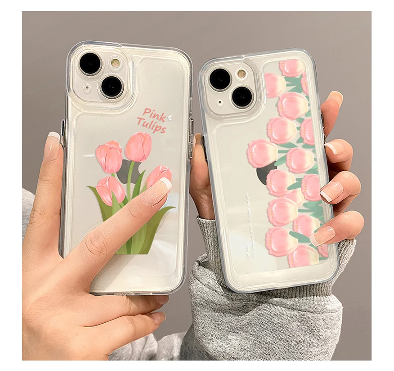

Романтический Роскошный прозрачный чехол для телефона с цветами для iPhone 11 12 13 14 Pro Max mini, мягкие чехлы для iPhone 7 6 Plus X XR XS Max
