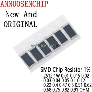 50PCS SMD Chip Resistor 2512 1W 1% 0.01 0.015 0.02 0.03 0.04 0.05 0.1 0.12 0.22 0.4 0.47 0.5 0.51 0.62 0.68 0.75 0.82 0.91 OHM