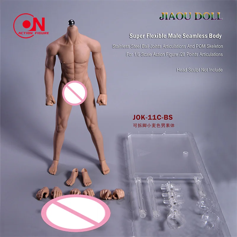 Кукла JIAOU 1/6 JOK-10A JOK-11C JOK-12D сильный мужской супер-гибкий бесшовный корпус со