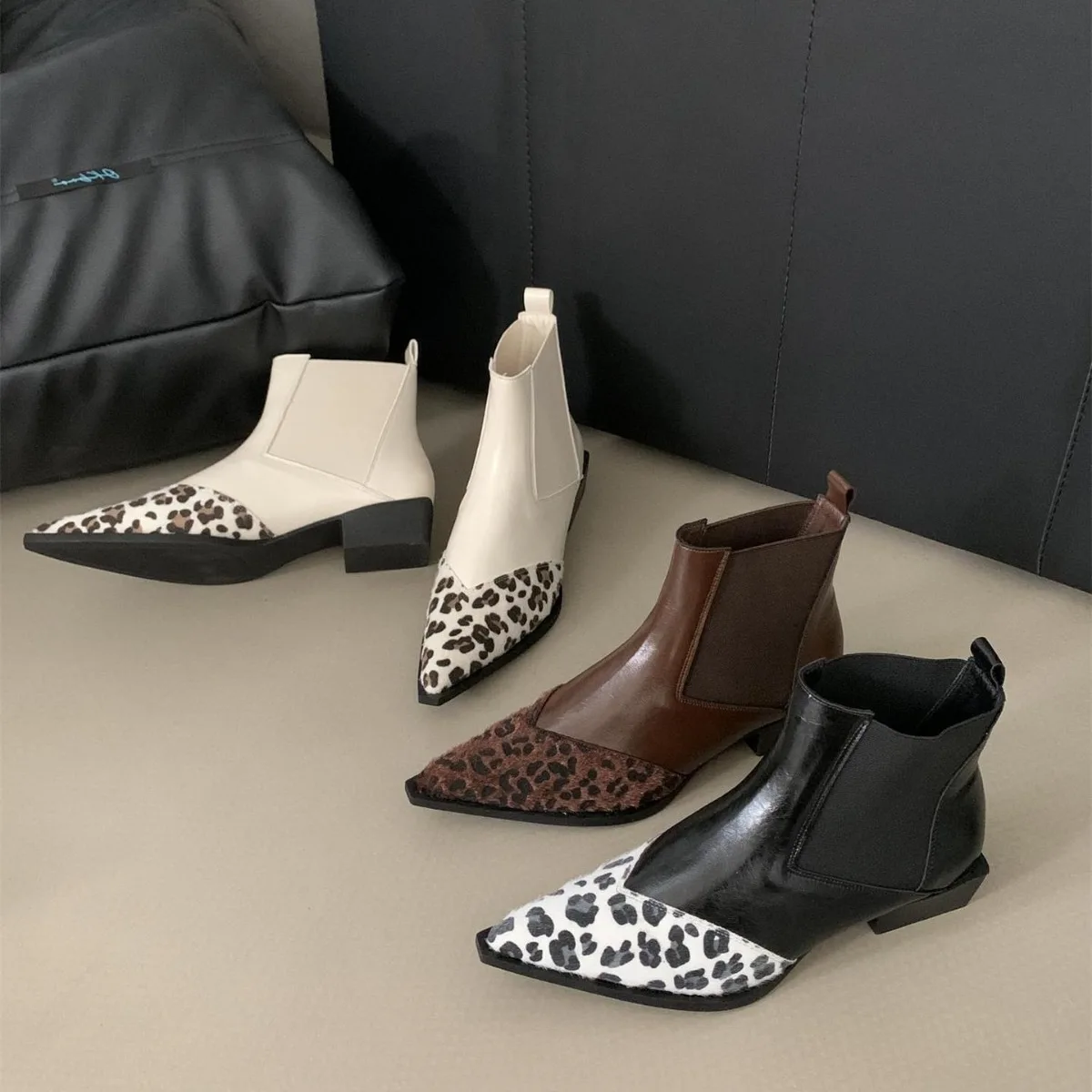 Зимние сапоги Женские резиновые Дождевые сапоги-Женские 2024 Ботильоны с острым