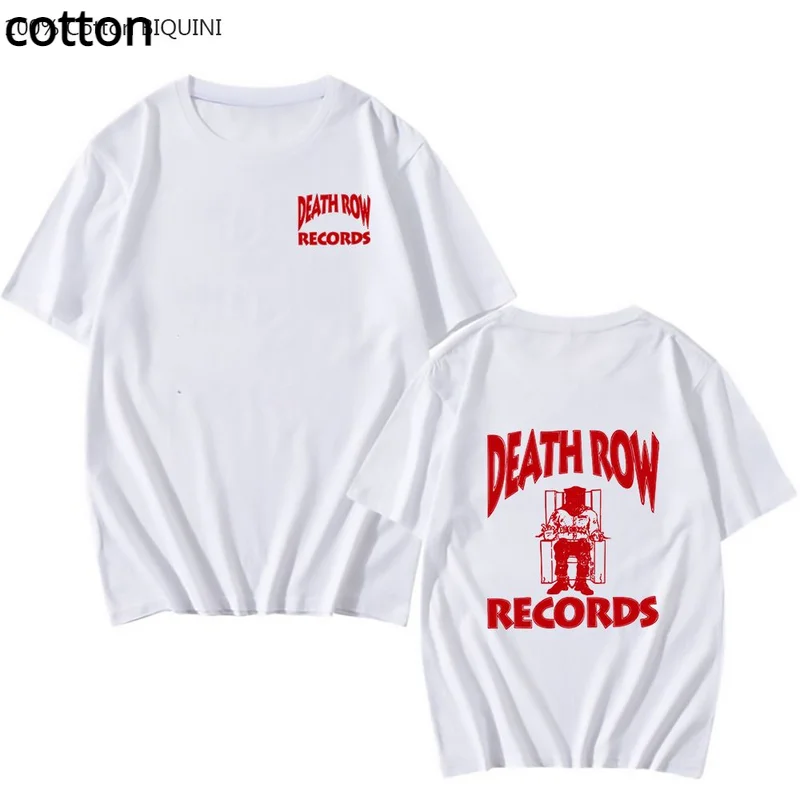 

Camiseta de DEATH ROW RECORDS para Hombre, de alta calidad Camisa de algod n, est tica Vintage, Hip Hop, ropa de calle Harajuku