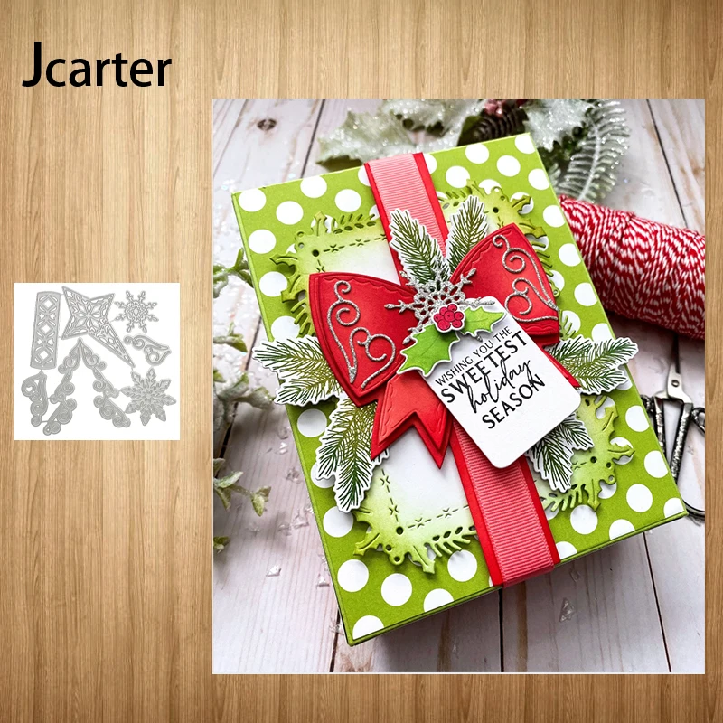 

2022 Metal Cutting Dies Snowflake Tree Gift Box Craft Stencil for Scrapbooking Tools Make Album Model Punch Blade Decor Template